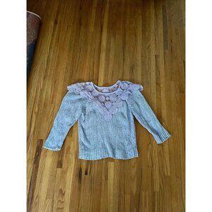 1980s vintage Michael Carrie silk and cotton sweater, M, periwinkle sweater